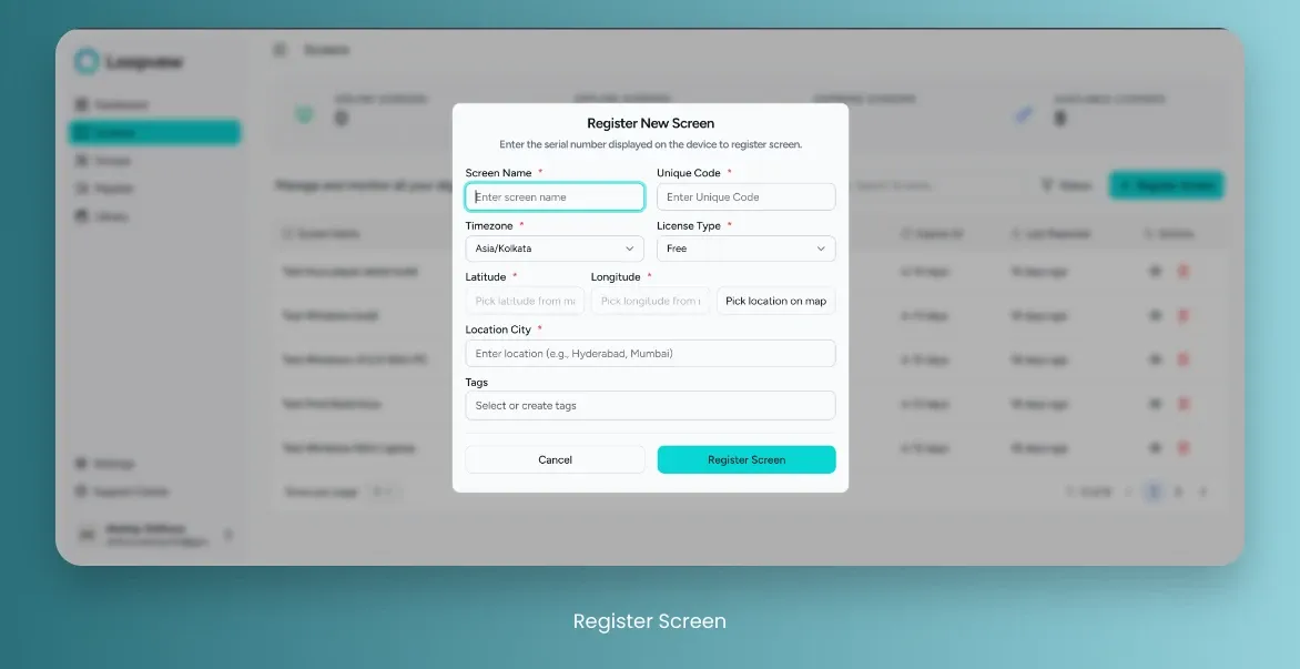 Loopvew Cloud Signage Screens Overview.
