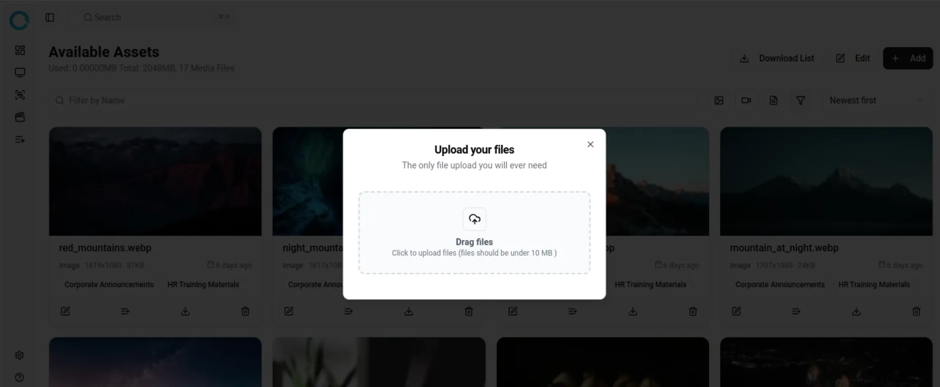 Upload Content